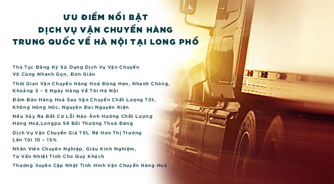 Vận chuyển hàng Trung Quốc về Hà Nội giá rẻ, nhanh chóng, chuyên nghiệp